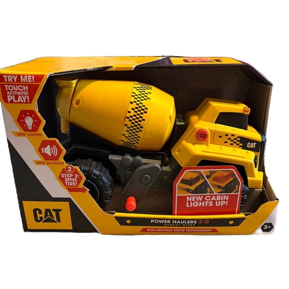 CAT LIGHTS & SOUNDS POWER HAULER 2.0 11.5” CEMENT MIXER NEW Toy Yellow - Picture 1 of 4